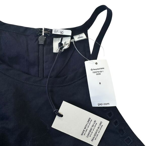 Gap Navy Blue Lined Embroidered Fit & Flare Women's Dress Size 8 NWT | 61-46 - Picture 4 of 6